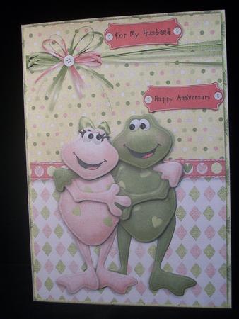 Toadally Yours Anniversary Card Front by Irene Woods