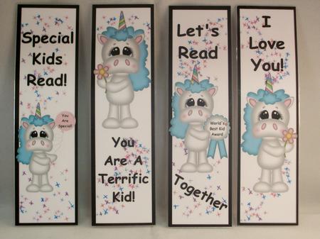 Unicorn Bookmark Book Mark Children Kids by Irene Woods