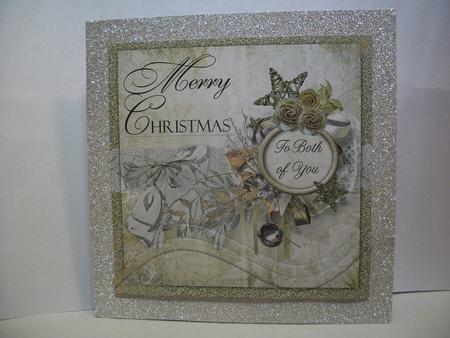 Golden Christmas to Both of You Swirl Stacker by Irene Woods