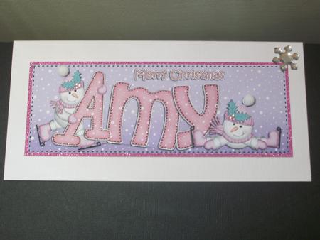 Xmas Large Dl Amy Quick Card N 3D Decoupage by Irene Woods