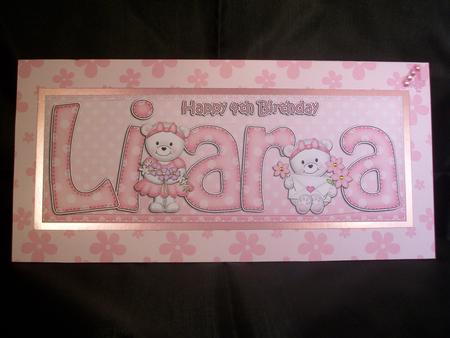Large Dl 4th Birthday Liara Teddies 3D Decoupage by Irene Woods