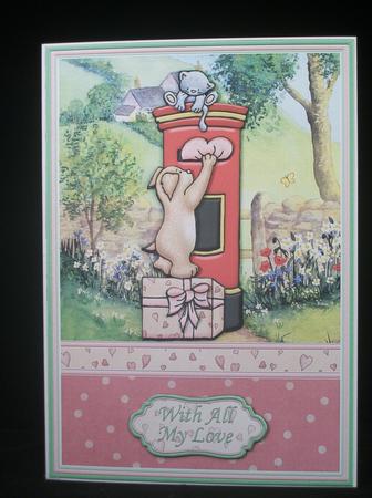 Sending Love A5 Card Topper & Decoupage by Irene Woods