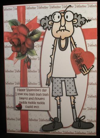 Gus Sends Valentine Wishes Quick Card by Irene Woods