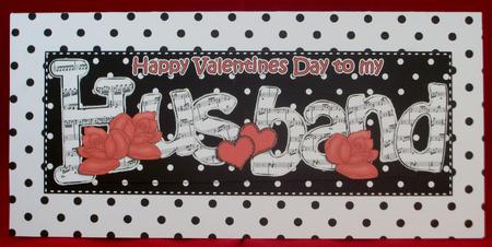 Lge Dl Valentine Husband Hearts & Roses 3D Decoupage by Irene Woods