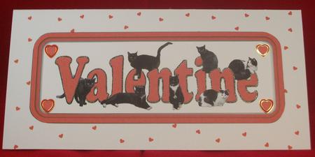 Black Cat Valentine Sign 3D Decoupage by Irene Woods