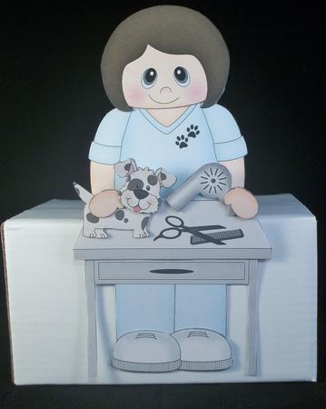 3D on the Shelf Card Kit - Little Dog Groomer Trish by Irene Woods