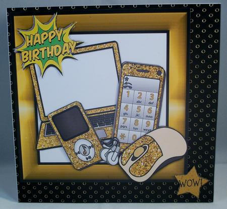 Gold Glitter Mp3 Player, Laptop, Mobile 8x8 Mini Kit by Irene Woods
