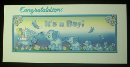 Elephant Babies Baby Boy Lg.dl by Irene Woods