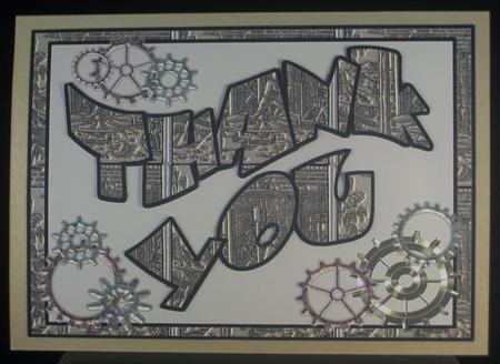 Thank You - Steampunk Cogs by Irene Woods