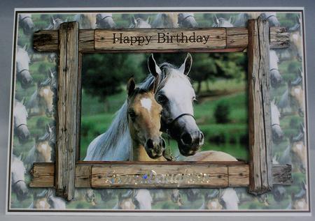 Mare and Foal Horse Lovers Quick Card by Irene Woods