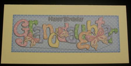 Large Dl Birthday Granddaughter Butterflies 3D Decoupage by Irene Woods