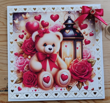 Teddy Love Lantern by Helen Darrington