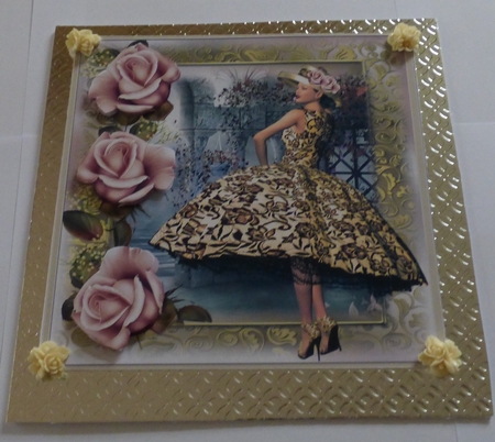 Beautiful Black Lace Dress and Pink Roses by Helen Darrington