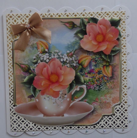 Teacup & Saucer Roses Set 2 Bumper Kit by Helen Darrington