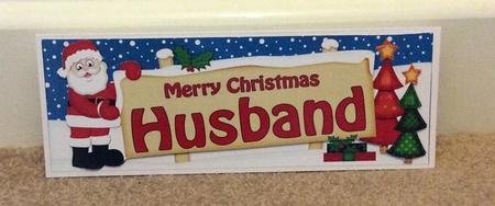 Xmas Husband Santa Signpost Lge Dl Easicut Decoupage by Jo Taylor