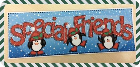 Large Dl Xmas Special Friends Penguins 3D Decoupage by Jo Taylor