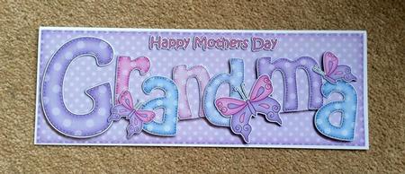Large Dl Mothers Day Grandma Butterflies Card & 3D Decoupage by Jo Taylor