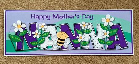 Mother's Day Flowers and Bees Nanna Large Dl by Jo Taylor