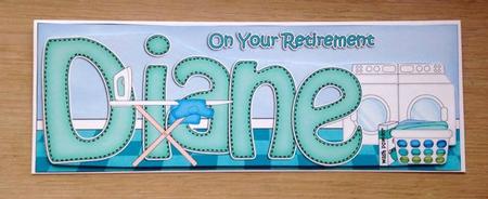 Large Dl Retirement Diane Quick Card 3D Decoupage by Jo Taylor