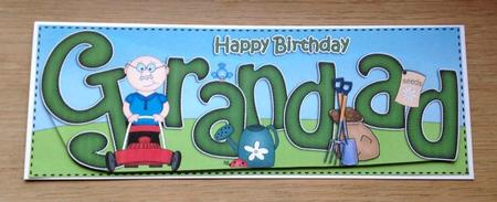 Birthday Grandad Large Dl Quick Card 3D Decoupage by Jo Taylor