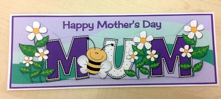 Mother's Day Flowers and Bees Mum Large Dl by Jo Taylor