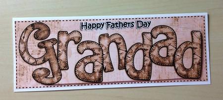 Large Dl Fathers Day Grandad Clocks 3D Decoupage by Jo Taylor