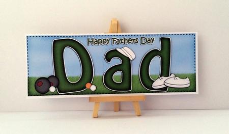 Large Dl Fathers Day Dad Bowls Card N 3D Decoupage by Jo Taylor