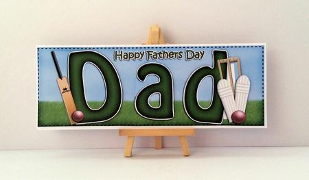 Large Dl Fathers Day Dad Cricket Card N 3D Decoupage by Jo Taylor