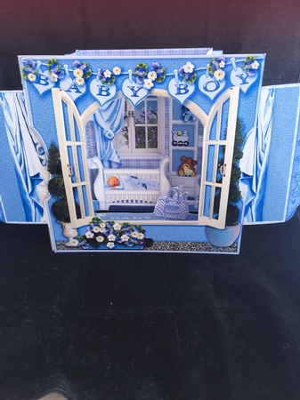 3D Room with a View - Sweet Dreams New Baby Boy by Angela Philpott