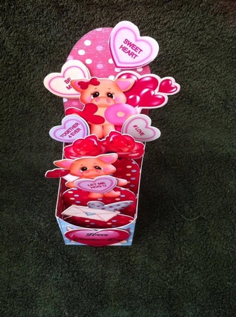 Hogs & Kisses Popup Box Card & Envelope by Angela Philpott