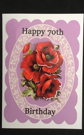 Poppies For 70th Birthday  by Angela Philpott