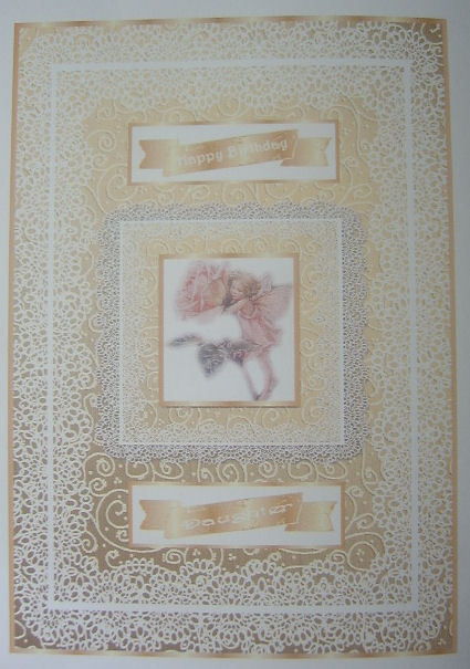 Greetings, Lace and Pearls Matching Backing Paper by Tracy O'Brien