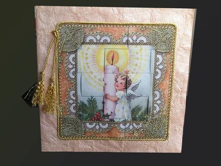 Candle Angel2 Lace 5inch 3D Paper Weaving Sheet by Lucy Jones