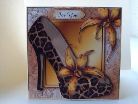 Animal Print Shoe & Orchid on Lacey Square by Lynda Davies