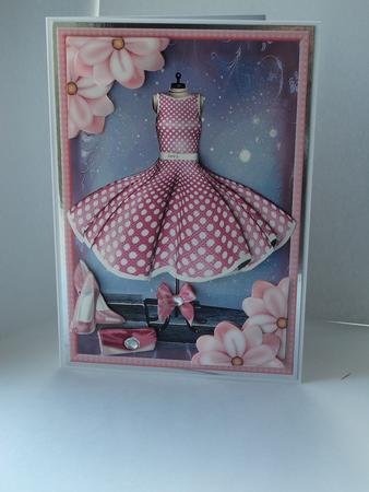 Pink Polka Dot Dress by Lynda Davies