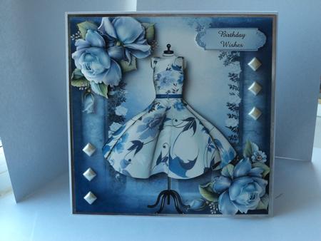 Beautiful Full Dress with Porcelain Roses by Lynda Davies