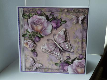 Lilac Scented Roses 8x8 Mini Kit by Lynda Davies