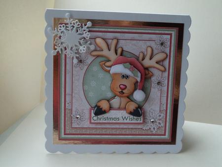 Sabby Chic Rudolf 8x8 Christmas Mini Kit Optional Flowers by Lynda Davies