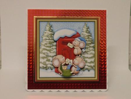 In Time for Micemas Christmas Decoupage 7.5 Mini Kit by Lynda Davies