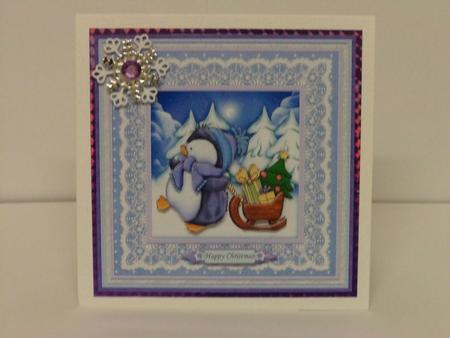 Christmas Percy's Present 8x8 Mini Kit & Decoupage by Lynda Davies