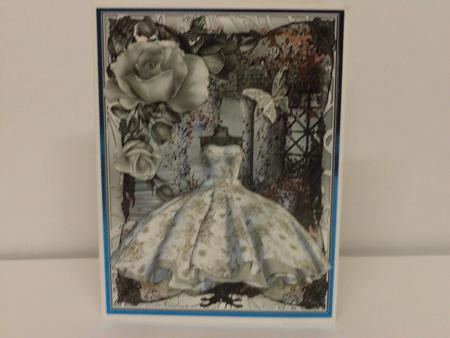 1950's Style Daisy Dress Card Topper by Lynda Davies