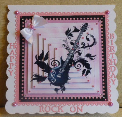 Elegant Pink Guitar Music Pyramid by Chris Gardner