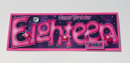 18th Birthday Large Dl Quick Card N 3D Decoupage Featured Gallery Photo