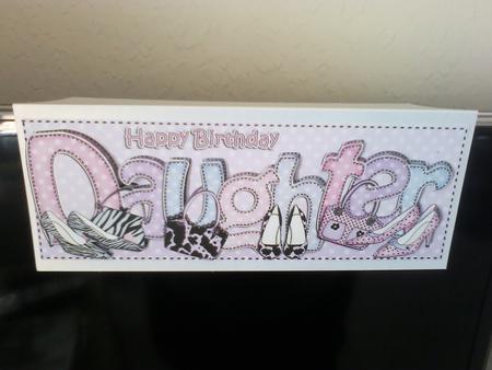Lge Dl Birthday Daughter Shoes & Handbags 3D Decoupage by Jane Hughes