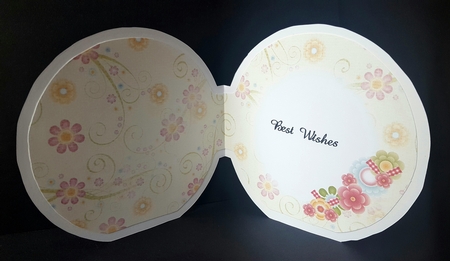 Hearts and Flowers with Love Wordaround Card by Sheila Jones