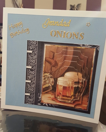 Have a Beer or Two Card with Shaped Layers by Sheila Jones