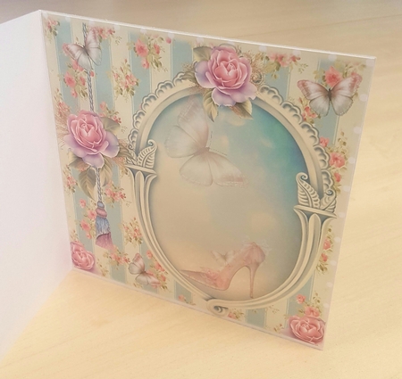 Step Back in Time Shoes Card Front Kit with Insert by Sheila Jones