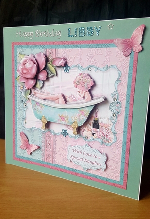 CHILLAX 8x8 Female Decoupage & Insert Mini Kit Birthday or Mothers Day by Sheila Jones