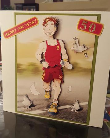 Jogger Dude (red) Decoupage Sheet by Sheila Jones