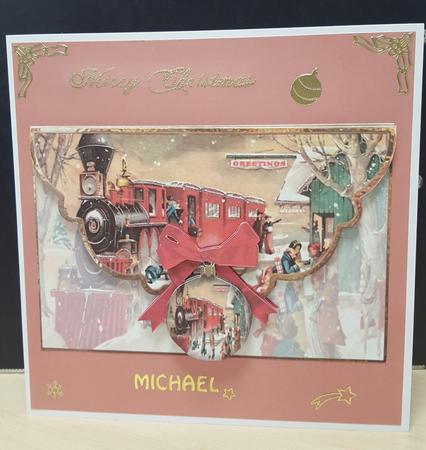 Vintage Christmas Steam Train by Sheila Jones